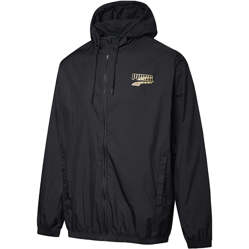 PUMA彪马金标夹克男装2021春季新款运动服防风衣连帽外套531487