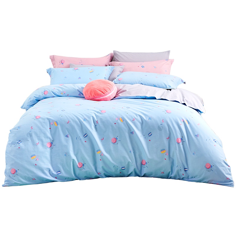 罗莱家纺床上用品全棉纯棉床单被套单双人1.8m床家用四件套春秋