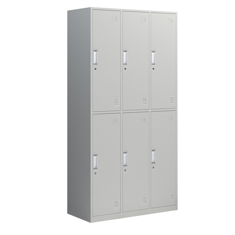 江莱六门更衣柜钢制铁皮员工柜储物柜放鞋柜子金属柜子
