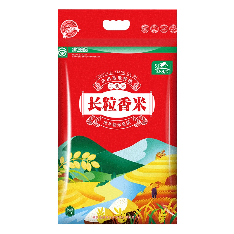 绿农晓镇长粒香大米5kg