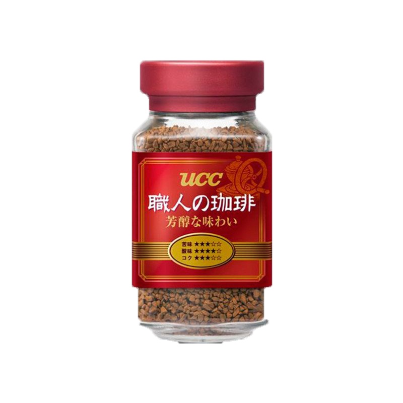日本进口 (UCC)悠诗诗 职人系列 红标速溶咖啡 90g/瓶