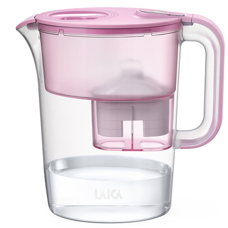 莱卡(LAICA) 滤水壶LA35EN-P 便携式家用滤水壶 过滤净水器 西西里系列3.5L樱花粉 进口滤芯 一壶一芯装