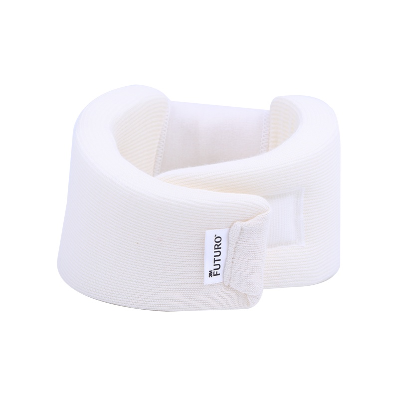 3M美国进口颈托 保护颈椎脖套 可调式护颈带护颈套 工作家用护颈椎冬季保暖颈托护劲男女通用 白色