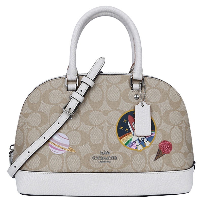 Coach 蔻驰 女士浅卡其色单肩斜挎手提贝壳包 F29618SIGHA