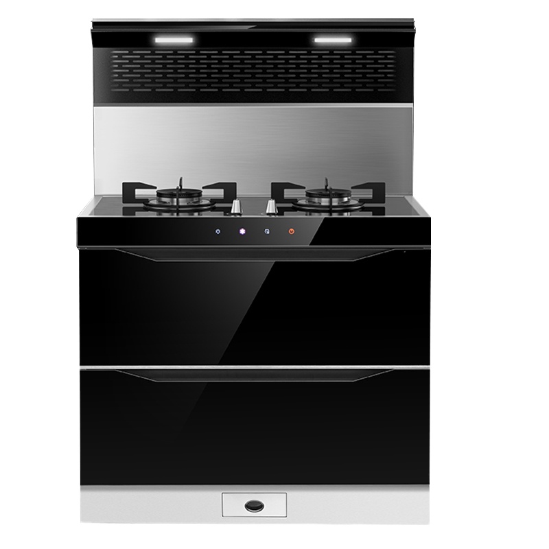 火星人(marssenger)E52B/X 集成灶消毒柜 曲面拢烟抽油烟机燃气灶 烟灶消毒套餐一体灶 天然气