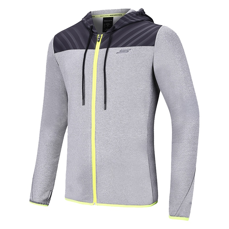 skechers斯凯奇男装 梭织拼接连帽外套 舒适休闲运动衫 SAMS185121-MEHGL