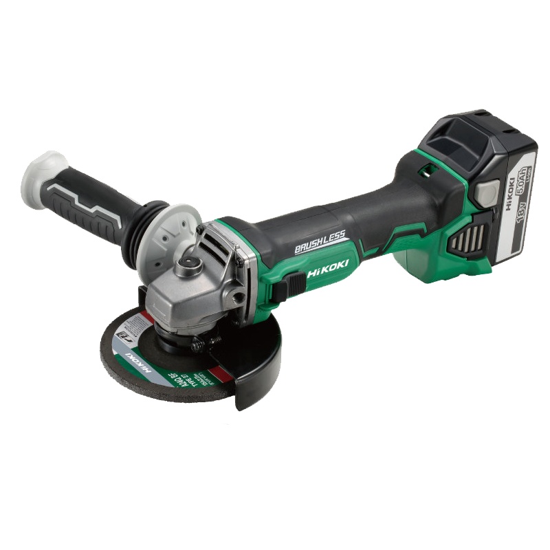 高壹工机 日立 18V充电式角磨机 100mm锂电无碳刷马达防水防尘 5.0Ah两电一充 G18DBL