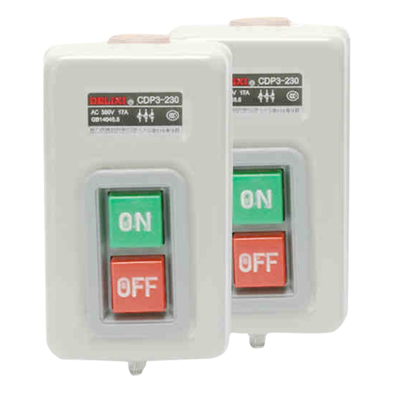 德力西押扣开关CDP3-230动力控制按钮扣押开关BS230B三相电机380v