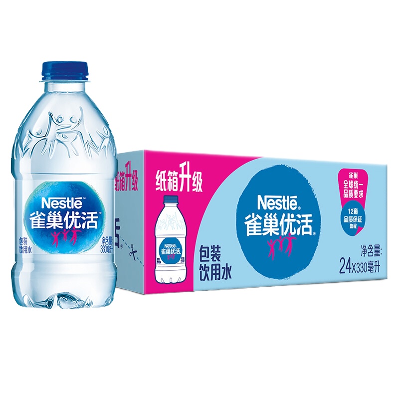 雀巢（Nestle）优活 饮用水 330ml*24瓶 整箱装