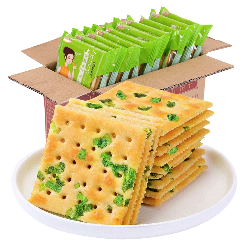 欧贝拉香葱苏打饼干 500g+黑麦代餐面包 500g梳打饼干咸味饼干吐司粗粮饱腹代餐脂肪热量零食懒人速食早餐面包糕点整箱