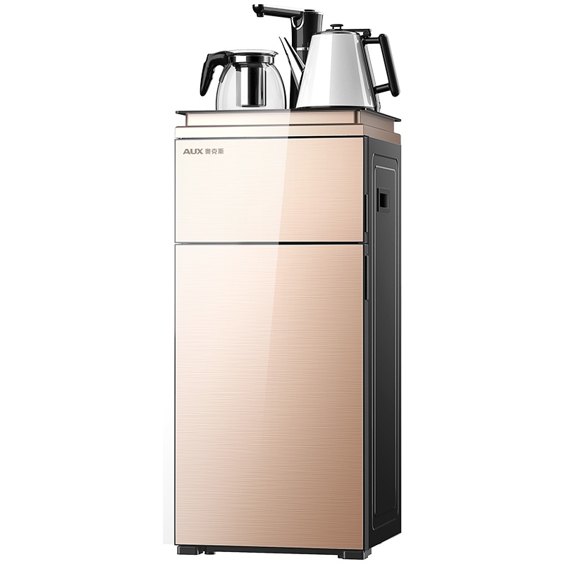 奥克斯/AUX 自营茶吧机 金色 半自动上水冷热即热饮水机家用养生茶饮机安全童锁下置式桶装水净水YCB-0.75H