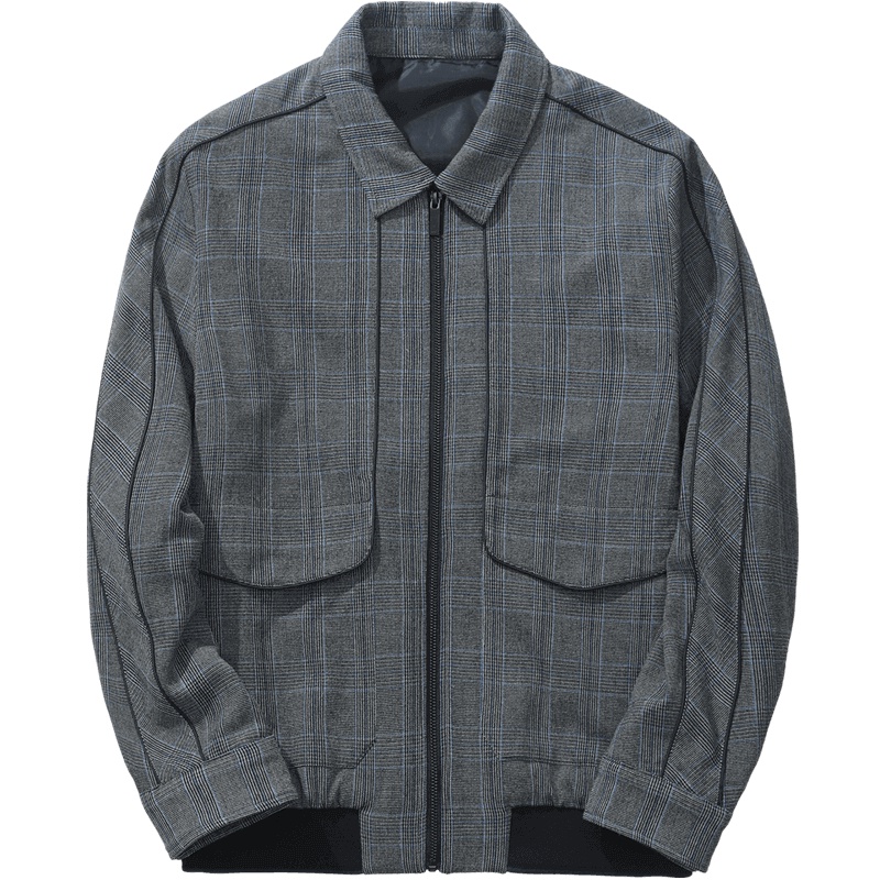 千纸鹤男装休闲夹克外套2019新款商务时尚翻领秋装外套男潮30220