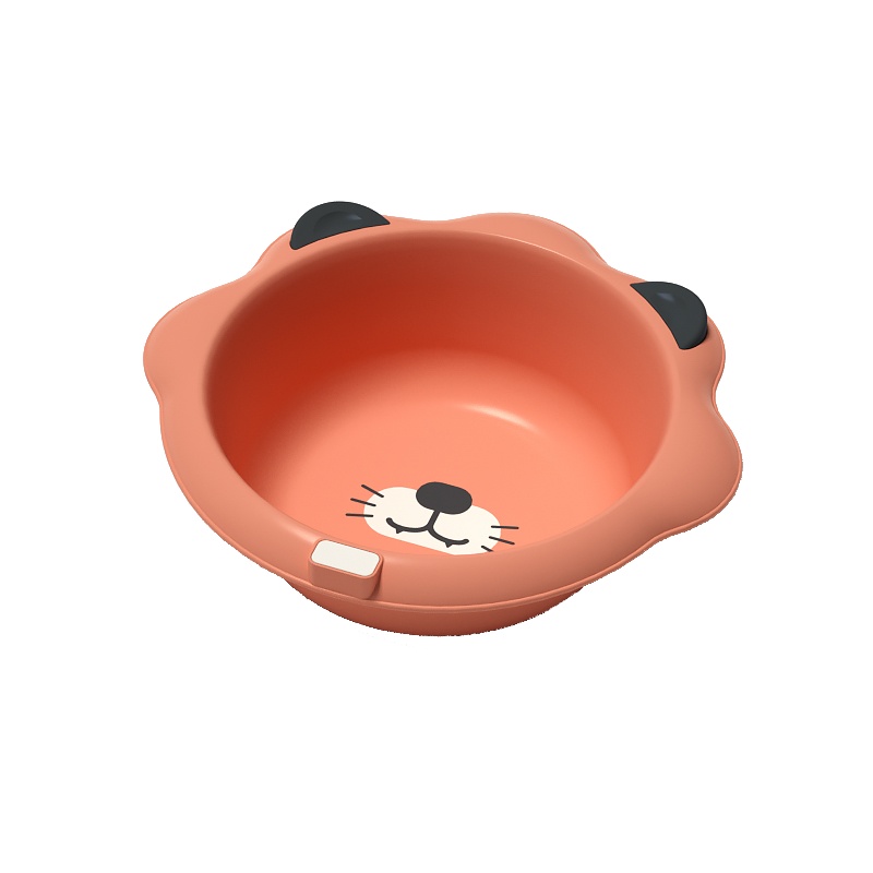 乐可爱狮子脸盆 橘色