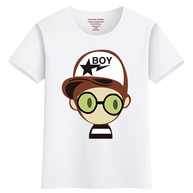 夏装中大童短袖夏装男童T恤纯棉胖童装宽松体恤加肥加大儿童上衣