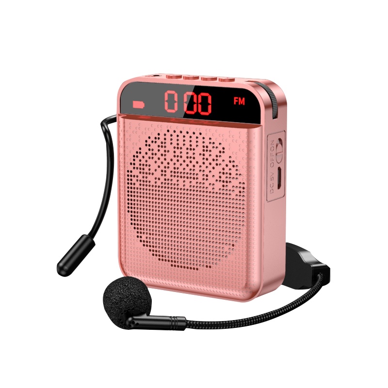 塔菲克(TAFIQ)小蜜蜂扩音器教师用麦克风蓝牙无线塔菲克少女粉升级版[送头戴麦+防啸叫+电池2800毫安]