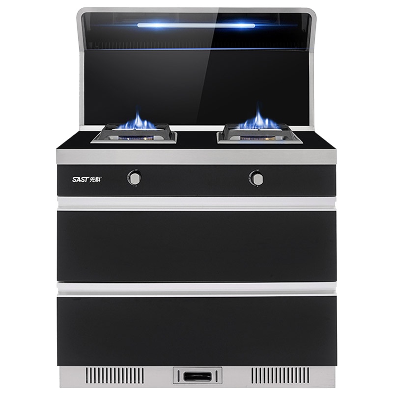 SAST/先科 D16B集成灶 侧吸下排式一体灶厨房家用油烟机燃气灶具套装