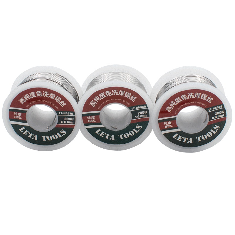 [苏宁自营]勒塔(LETA)电烙铁焊锡丝200g带松香芯焊丝含锡63% 线径0.8mm含铅低高纯度免清洗LT-HA379