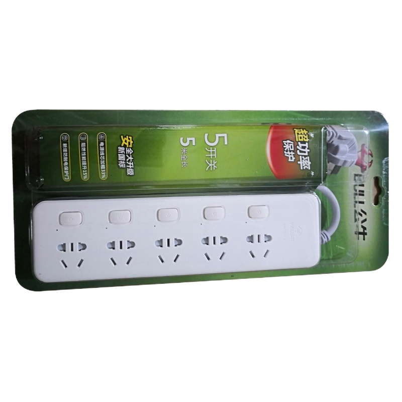 公牛 插座 插板 插排 电源分控 312(SM) 5M 五位分控