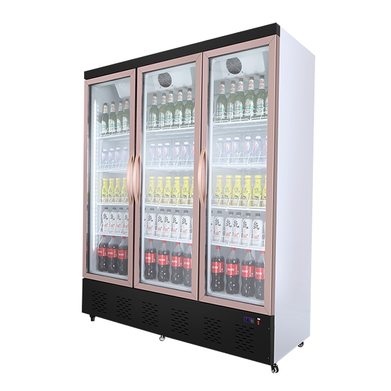 友田(YOUTIAN展示柜商用立式冷藏单门便利店保鲜饮料柜超市冰箱酒吧啤酒柜1676L 无灯箱铝合金三门风冷