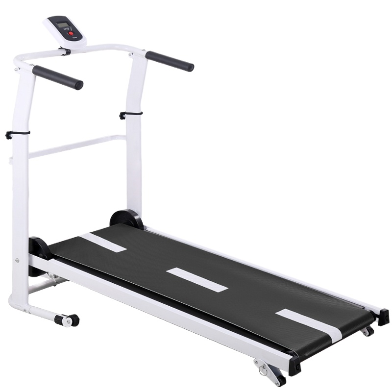 机械跑步机家用简易款折叠纳丽雅(Naliya)迷你小型室内 [尊享单功能黑色]+跑带加长加宽+扶手+坡度调节+润滑油+工