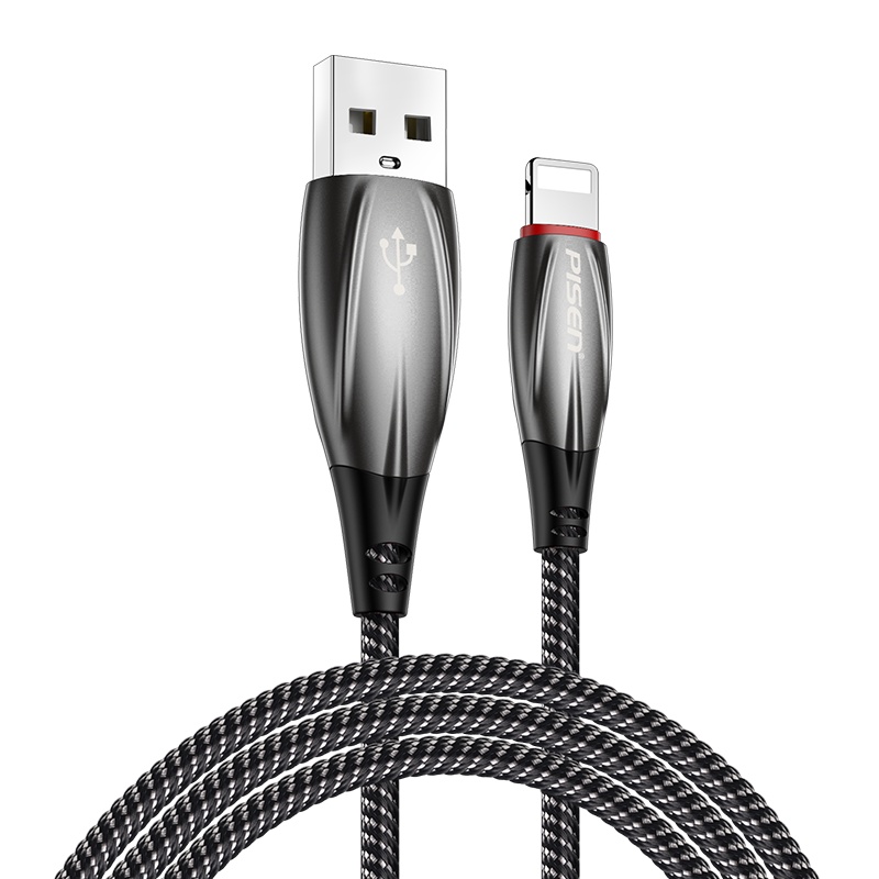 品胜苹果数据线快充1.8米iPhone12/11ProMax/Xs/XR/6s/7/8p/ipad手机灯显编织充电线器