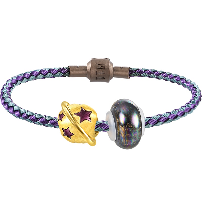 周生生(CHOW SANG SANG)黄金(足金)Charme串珠系列Murano Glass星球手链91509B定价