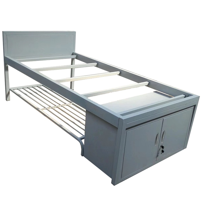 花辰 HC01130钢制单人床2000*1200*450mm灰白色