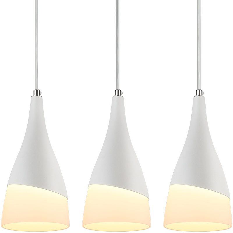 欧普照明led吊灯餐厅灯具客厅三头餐吊灯饰现代简约创意个性(不带光源)