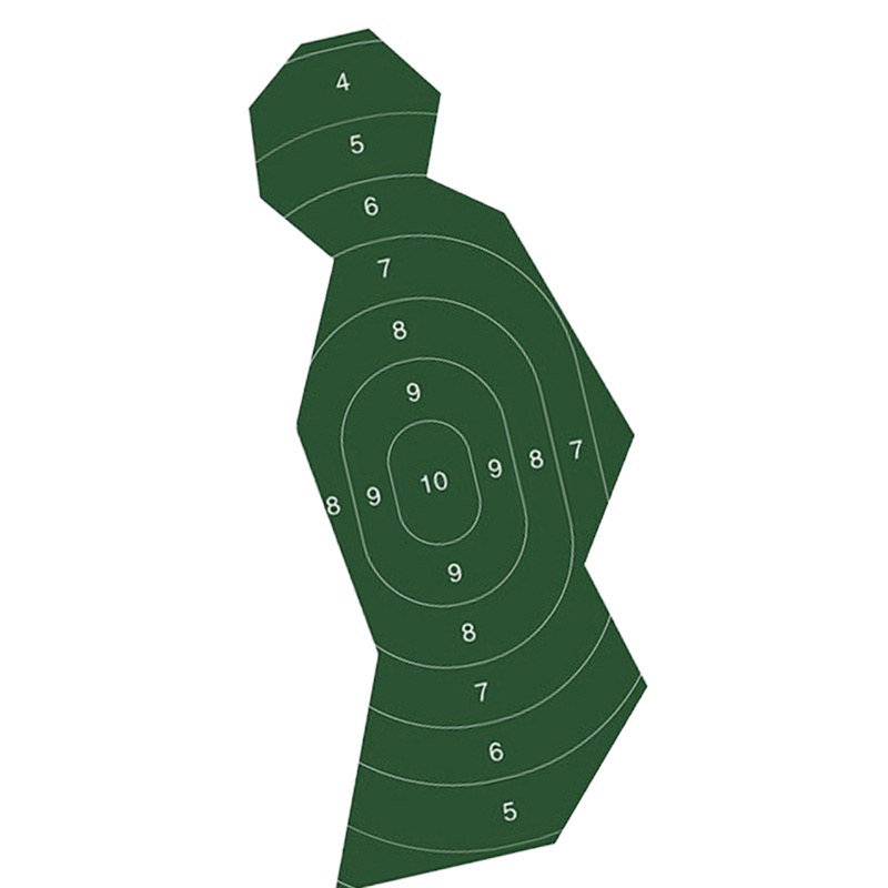丛林狐 靶纸军迷打靶器材 侧身跑步靶纸（带环）100*50cm （50张）
