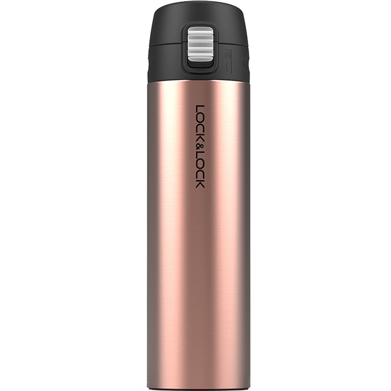 乐扣乐扣(lock&lock)缤纷弹跳盖保温杯LHC3222GPK 304不锈钢(390ml)玫瑰金