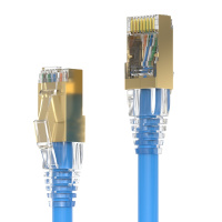 千天(QANTOP)CAT5E工程家用宽带监控电脑跳线无氧铜芯双绞五类百兆高速成品网线可定制蓝色0.3米QT-WX001