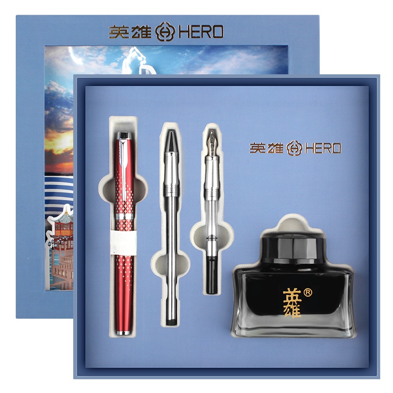 HERO英雄钢笔8201城市套装礼盒礼物送礼用礼品笔成人男女签字笔