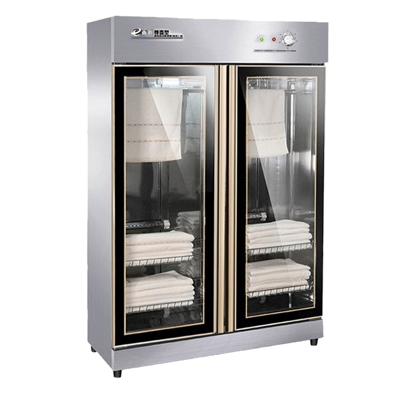 而派衣物消毒柜商用 理发店美容院会所桑拿沐足城低温红外线紫外线臭氧消毒柜 床单衣物拖鞋双门不锈钢商用