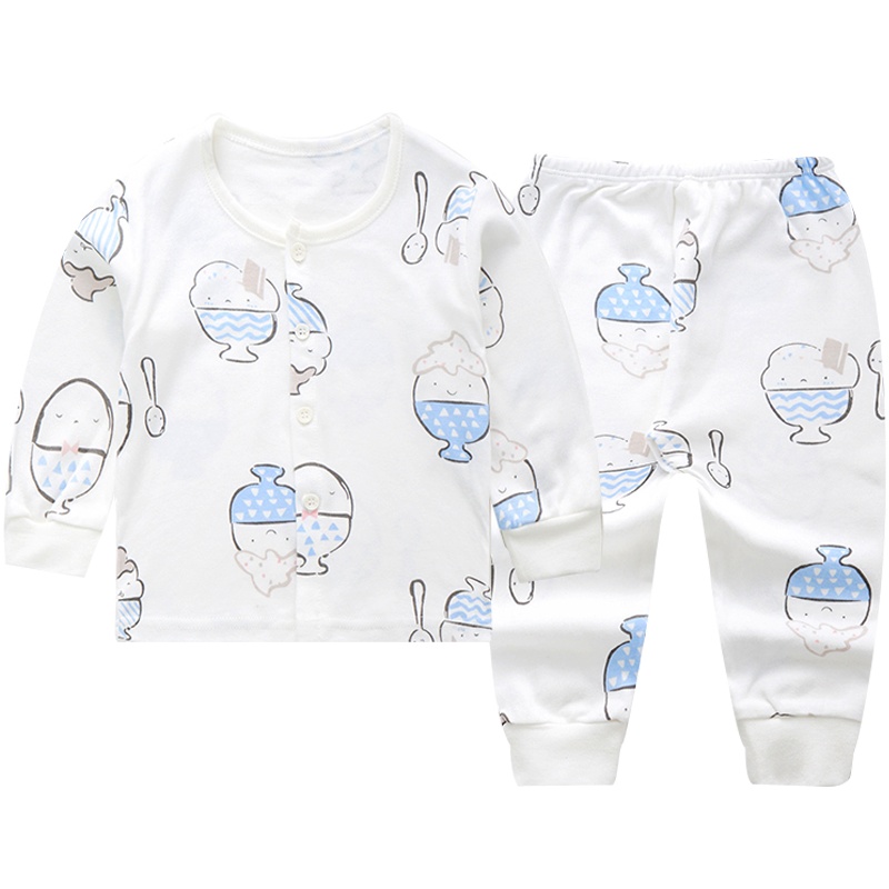 小素材宝宝纯棉秋衣秋裤套装儿童内衣薄款睡衣0-1-2岁3新生婴儿线衣春秋