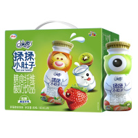 伊利 QQ星揉揉小肚子膳食纤维儿童酸奶饮品(草莓猕猴桃味)180ml*16瓶 苏宁定制款