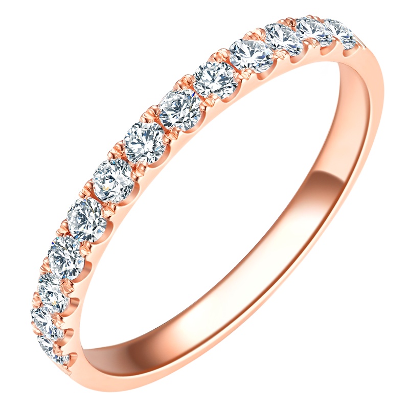 佐卡伊MY MOMENGT 18k金钻石排戒护戒女750彩金钻戒排钻戒指