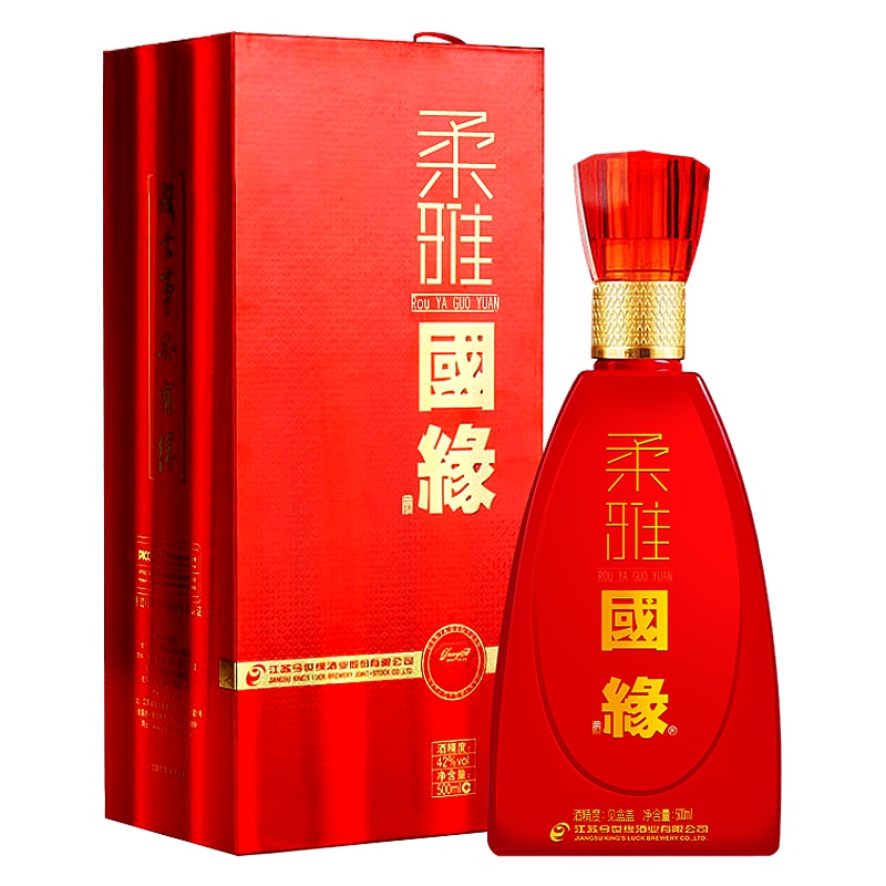 今世缘 柔雅国缘 42度 500ml 单瓶 浓香型 白酒