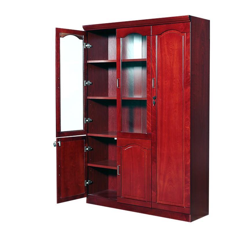 [红心家居]档案柜 资料文件柜木质更衣柜办公柜3门书柜