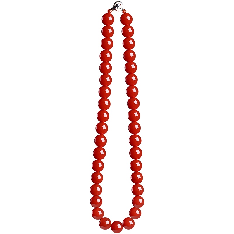 石头记 红玛瑙项链女士 中国风饰品 毛衣链送妈妈送爱人首饰