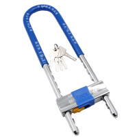 玻璃门锁U型锁 商铺门插锁 41CM长门锁