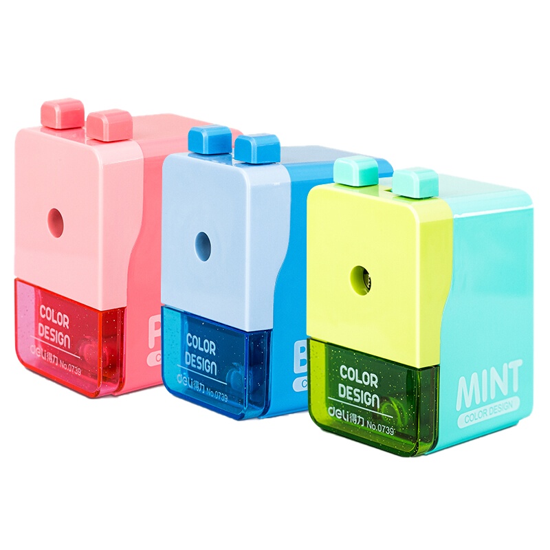 得力 DELI 0739 手摇可爱造型学生削笔机/削笔器