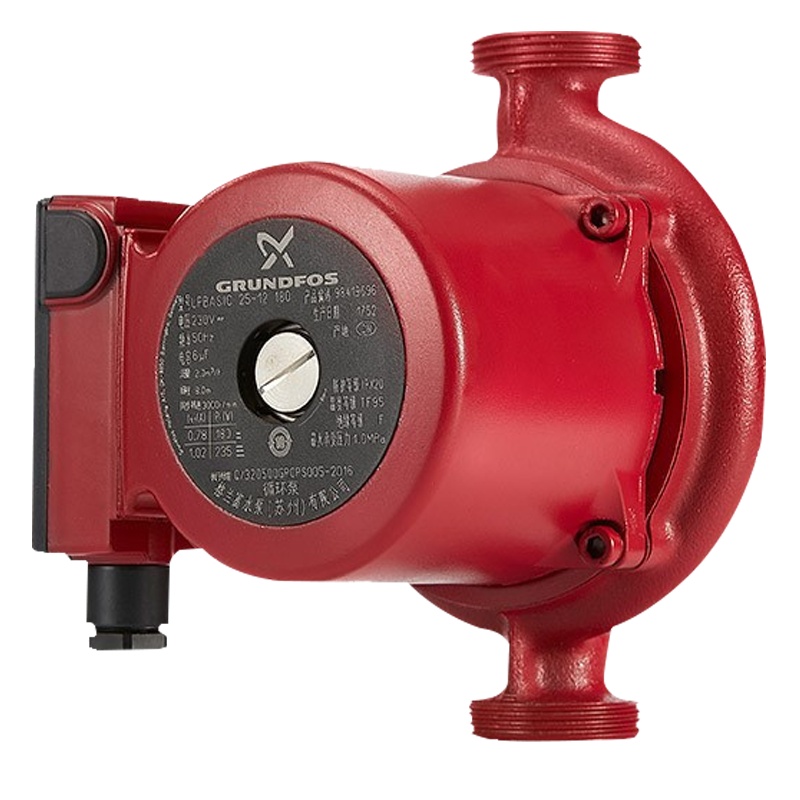 丹麦格兰富地暖循环泵UPBasic25-12壁挂炉空气源热泵地暖锅炉循环泵地暖家用 24KW以上适配 隐藏安装静音运行