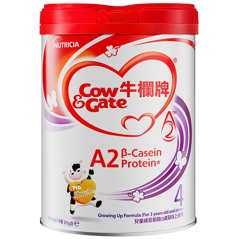 牛栏(Cow&Gate)港版儿童奶粉 A2 β-酪蛋白 4段(3岁以上) 900g[27年2月]