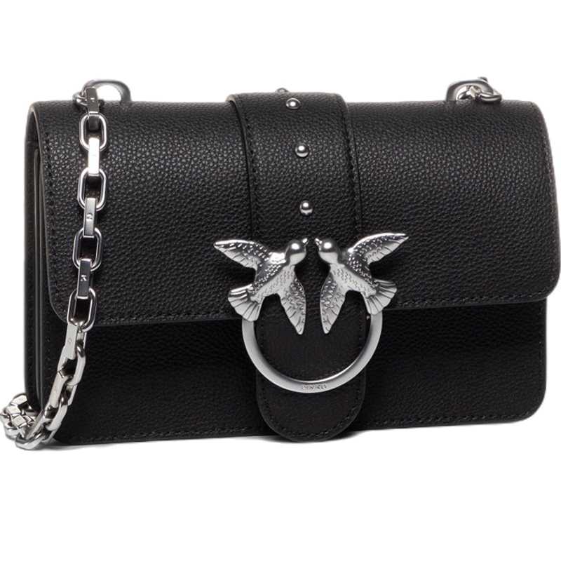 [直营]Pinko 品高 女士黑色铆钉装饰链条包单肩包 1P21M0-Y65ZZ99