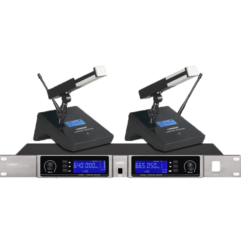 XIRCOM(捷讯)XC-2200C 一拖二无线会议话筒 适用于会议室扩声或视频会议中 频率可调