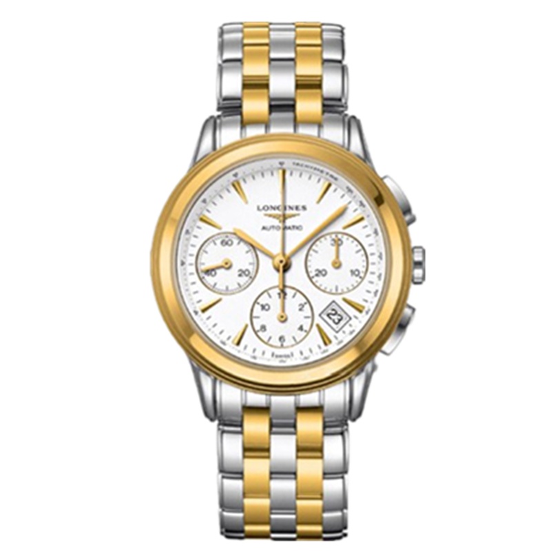 【预售款】瑞士浪琴(Longines)男士手表军旗系列自动机械表男士计时男表 L4.803.3.22.7间金男表39mm