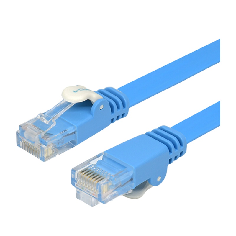 【苏宁自营】酷比客（L-CUBIC） LCLN6SBBU-10M 10米/根 六类千兆扁平网线（计价单位：根）蓝色