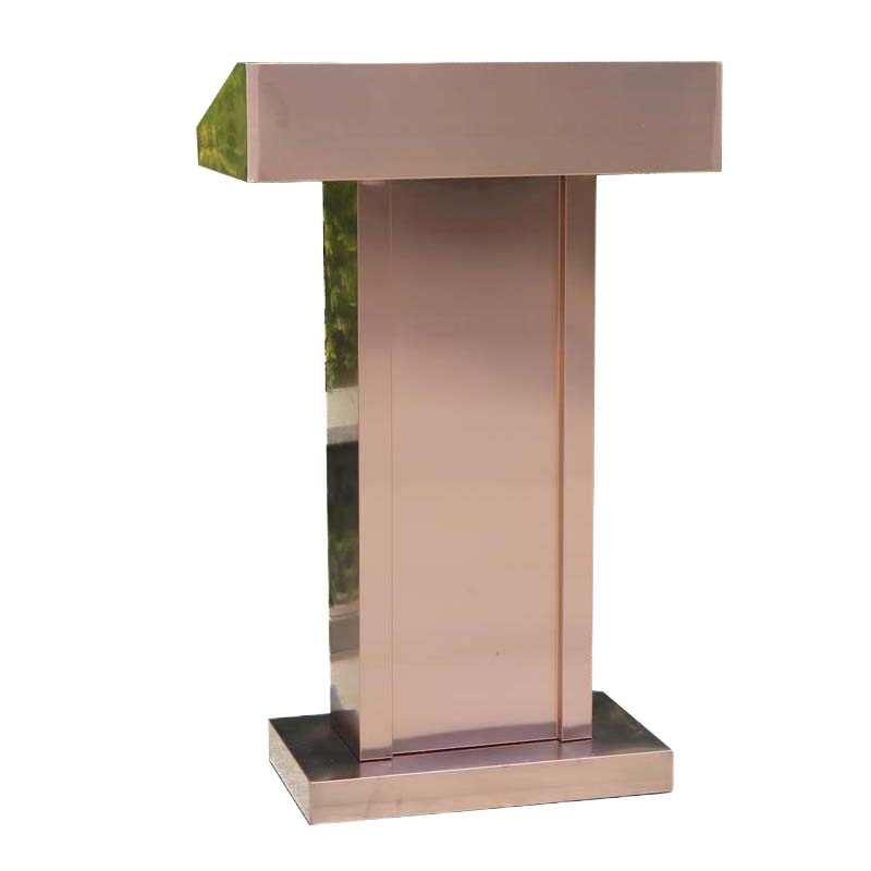 鑫环境 不锈钢演讲台迎宾台接待台发言培训台泊车教师讲台婚庆主持台户外不锈钢讲台物业站岗咨询台