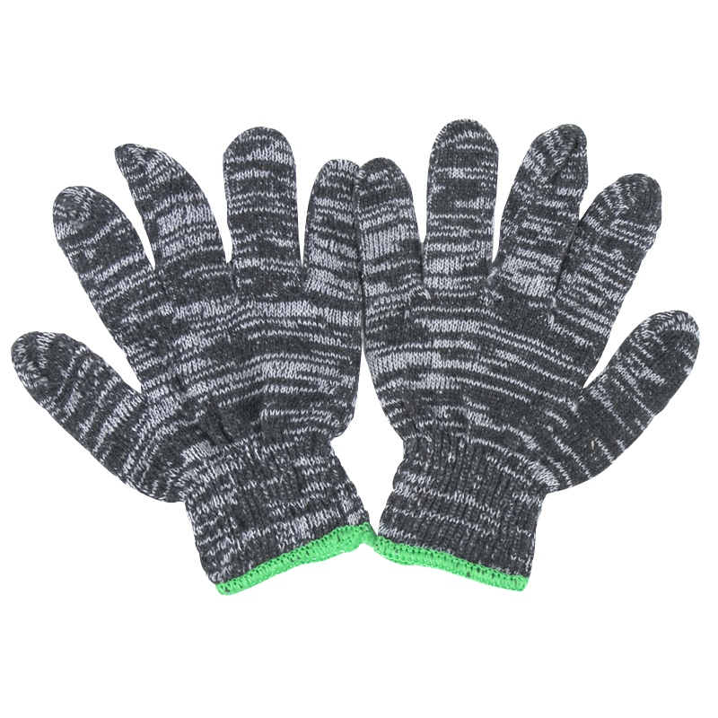海斯迪克 HKW-79 劳保手套 尼龙耐磨棉纱棉线手套 防滑加厚耐用护手 手部防护 灰纱加丝普通花纱/20双