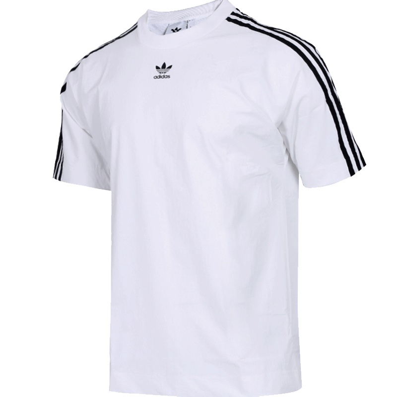 阿迪达斯三叶短袖上衣男2019夏透气运动休闲宽松圆领T恤CW1217